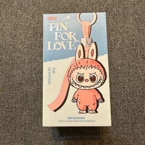 Pop Mart Pin For Love Confirmed Blind Box N Pink Plush Pendant Labubu Pop Now